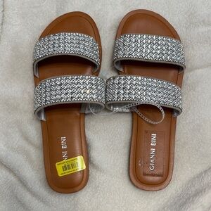 Gianni Bini Silver and Brown Women's Sandals